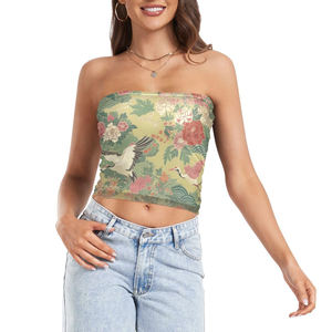 Tops sans manches en tube de qualité supérieure pour femmes, impression par sublimation, vêtements de mode, respirant, top en tube pour femmes - Product Image 1