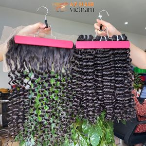 Extensiones de Cabello Humano Remy Vietnamita 100% Virgen de Alta Calidad, Ondulado Profundo, Doble Trama a Máquina, Paquetes al Por Mayor, Precio de Fábrica - Product Image 3