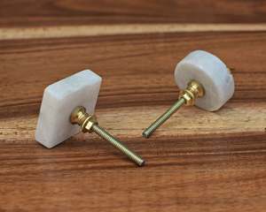 <b>Square</b> Shape High Polished Natural Stone Kitchen Cabinet Door Knob Custom Color & Size Made in India - Product Image 2