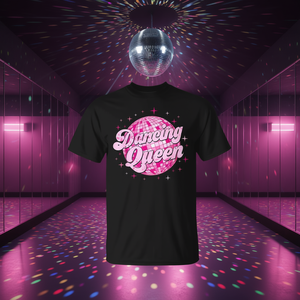 T-Shirt Vintage Retro Dancing Queen Anni '70 e '80, Abbigliamento Promozionale Elegante - Product Image 3