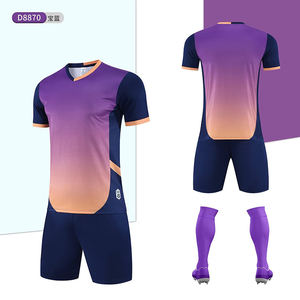 Kits de fútbol Unisex de alta calidad personalizados OEM de fábrica Conjunto Uniformes de camisetas de fútbol de club de equipo 100% Poliéster de secado rápido - Product Image 1