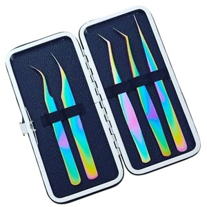 Chuyên nghiệp chống tĩnh Lash nhíp Tùy chỉnh màu sợi tip lông mi mở rộng Công cụ Bền vẻ đẹp cụ - Product Image 2