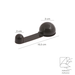 Fermaporta Adesivo con Fermo Marrone - Product Image 4