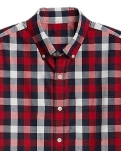 Camisa a cuadros personalizada para hombre, roja, azul marino y blanca, de manga larga, informal, de franela de algodón, suave, para uso diario, al por mayor. - Product Image 4