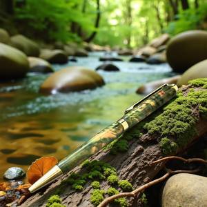 Elegant Amethyst Collection Bolígrafo de madera estabilizado de 0,7mm con patrón de grano atractivo - Product Image 6