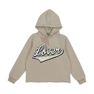 Sudadera con Capucha de Otoño Personalizada al por Mayor con Bordado Chenille, Estilo Urbano, Tejido Suave, Antipilling, Mezcla de Poliéster/Algodón para Hombre - Product Image 4