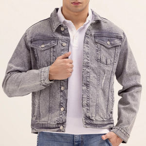 Chaquetas vaqueras para hombre de alta calidad, precios al por mayor, el mejor material hecho con cuello levantado, ropa de calle para invierno, logotipo frontal - Product Image 4