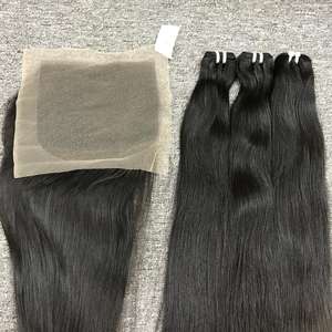 ชุดผมตรงและแผ่นปิด7x7ผมมนุษย์100% ผมดิบจากเวียดนาม - Product Image 2