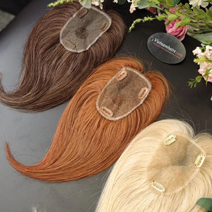 Produit phare 2025 : Topper 100% cheveux humains Remy vietnamiens bruts, noués à la main, Super Double Drawn, Fusion, Cuticules entièrement intactes, Vierge - Product Image 1