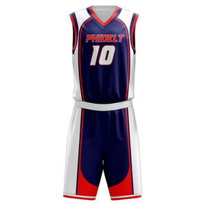 Vente en gros d'uniformes de basket-ball personnalisés sublimés, conception 3D de haute qualité, ensemble de shorts de sport respirants pour jeunes et tailles multiples - Product Image 2