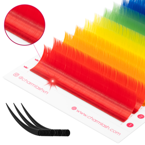 CharmLash Extensions de cils longs naturels découpés au laser BC, les plus vendues, longue durée, cils de vison colorés innovants, logo personnalisé - Product Image 1