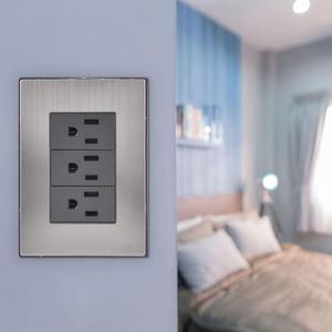 Placas de Contacto Eléctrico, MXIOR-006, 10 Piezas, Contactx3, 125-250VAC, 15A, 50/60Hz, Plata/Oxford, Acero Inoxidable/PC. - Product Image 6