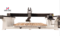 Machine de découpe automatique à pont HMI Stone Machinery, 10 kW, 220 V, avec pompe à engrenages, pour la découpe à 45 degrés de dalles de granit, marbre et basalte