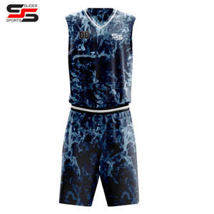 Nouvelle arrivée, uniforme de basket-ball imprimé, dernier design, uniforme de basket-ball personnalisé, uniforme de basket-ball 100% polyester - Product Image 5