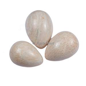Feng Shui Style Cream Moonstone Egg Amazing Healing Gemstone Egg Compra en línea de un proveedor de confianza - Product Image 1