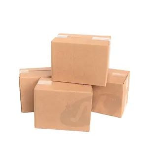 Custom Logo Printed Slotted Boxes Brown Paper Carton