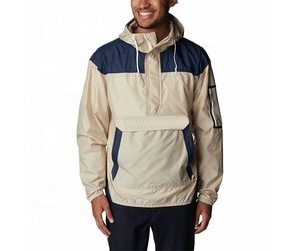 Logo personnalisé et conception veste quart de fermeture éclair pull imperméable à séchage rapide veste de démarrage cordon demi-fermeture éclair pull win - Product Image 1