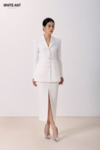 Jupe CRAYON RUTH pour Femme, Élégant, Bon Prix, Noir et Blanc, 85% Polyester, 15% Spandex, Ensemble de Luxe pour Femme - Product Image 5