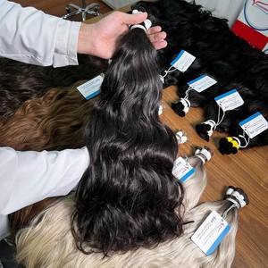 HOT TRENDING Hair Colors Extensiones de cabello humano vietnamita a granel Onda natural Cabello a granel Sin trama - Product Image 2