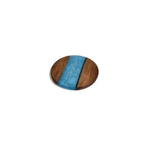 Dessous de verre en résine époxy en bois Dessous de verre en résine époxy et support en bois Bois massif de luxe écologique et résine époxy - Product Image 2