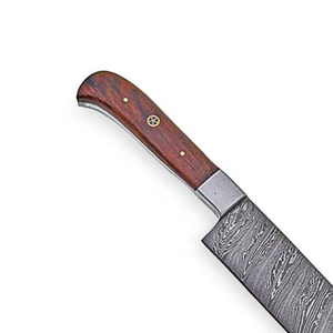 Cuchillo de Chef de Acero de Damasco con Mango de Madera y Agarre Ajustable para un Corte Preciso, Diseño Industrial Ecológico - Product Image 6
