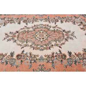 Grand tapis turc vintage 5,6x9,7 pieds, tapis en laine orange - Product Image 4