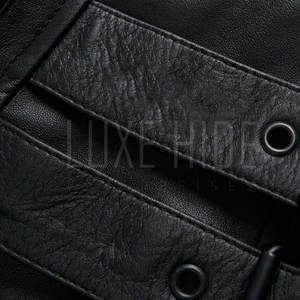 Veste de moto design personnalisé, veste de moto en cuir de couleur unie pour hommes, veste en cuir de moto streetwear pour hommes - Product Image 5