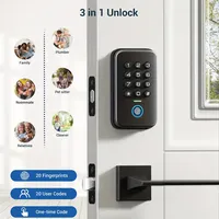 Serrure de porte intelligente sans clé, déverrouillage électronique par empreinte digitale, mot de passe biométrique, pour porte en bois, maison, hôtel, bureau, serrure personnalisable