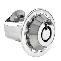 Cerradura de Seguridad para Motocicleta y Automóvil ABA, de Aleación de Zinc Resistente, con 2 Llaves, 30 mm de Distancia entre Ejes, Llave Tubular, Cámara de Empuje, Grado 2 ANSI, Acabado Cromado