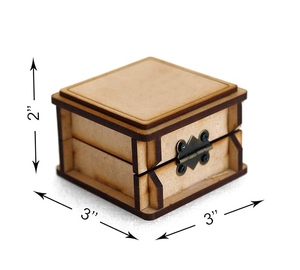 Bền MDF vòng bằng gỗ Box với an toàn có bản lề nắp cho đề nghị và đồ trang sức đám cưới - Product Image 3