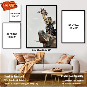 Modern Glossy <strong>Nursery</strong> <strong>Safari</strong> Animal <strong>Nursery</strong> Canvas Wall Art Poster Children Room Animal Picture Wall Hanging Crystal Paintings - Product Image 5