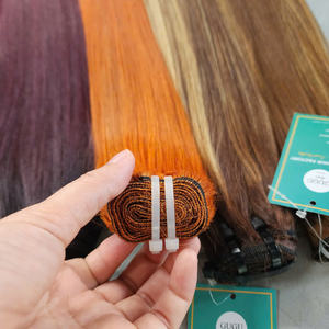Extensions de cheveux humains Remy vietnamiens 100% naturels de qualité supérieure, lisses comme des baguettes, longueurs de 10 à 30 pouces, double trame cousue à la machine, en vrac - Product Image 4