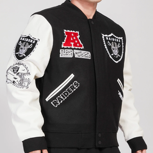 Blouson universitaire en laine pour homme grande taille, personnalisé, de haute qualité, décontracté, d'hiver, coupe bomber, avec fermeture éclair, respirant, en vison crocheté, coupe-vent - Product Image 2