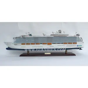 海のハーモニー木製ボートモデル/ロイヤルカリブ海クルーズ船/装飾用ハンドメイドクラフト