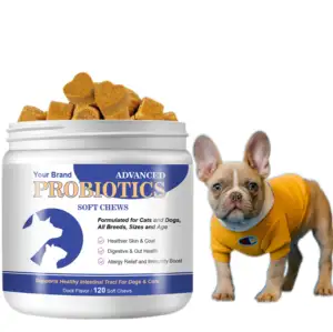 Custom Private Brand Probiotics Soft Chews For Dogs And Cats Chewable Bites Immune Supplements