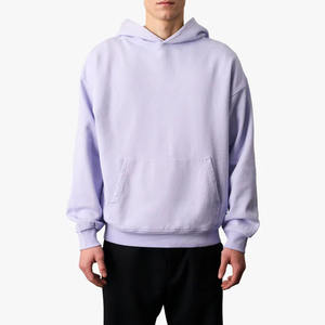 Automne et hiver hommes à manches longues pull à capuche sport pull Polyester/coton uni teint solide motif sweats à capuche - Product Image 4