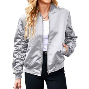 Blouson bombardier réversible pour femme grandes tailles multicolore respirant à séchage rapide en toile de nylon mode d'hiver - Product Image 1
