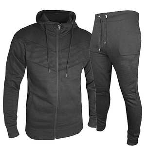 OEM survêtement technique en polaire coupe étroite pour hommes, survêtement de marque privée, ensemble de jogging en polaire technique - Product Image 2