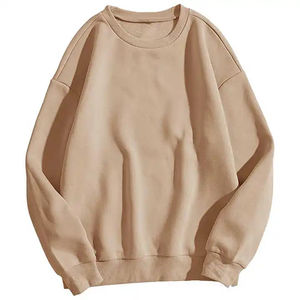 เสื้อสเวตเตอร์เทอร์รี่ผ้าฝ้าย100% สำหรับผู้ชายผู้หญิงขนาดใหญ่ทรงหลวม380กรัมสไตล์โอเวอร์ไซส์เปิดไหล่ตกสำหรับฤดูหนาว - Product Image 4