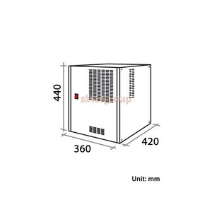 Refroidisseur sous comptoir Polar 2, 3 voies en acier inoxydable pour eau froide + tempérée + eau gazeuse froide 90lt./h. Refroidissement par bloc de glace - Product Image 2