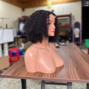Pelucas cortas bob de cabello virgen vietnamita Shinhair al por mayor, con cutícula alineada, rizo Jerry Water Curl, cabello humano con clip, trama única, negro. - Product Image 1