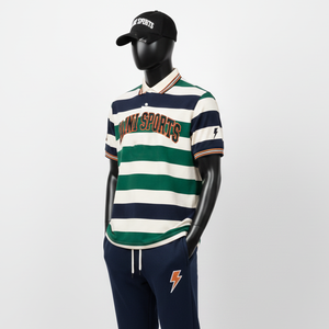 Polo para Hombre Premium 220 GSM Algodón Piqué Transpirable con Paneles Laterales a Rayas Teñidas con Hilo y Logotipo Bordado - Product Image 4