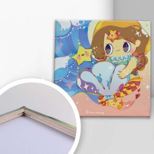 ภาพวาดสีน้ำมันแบบมีกรอบสมัยใหม่ กรอบไม้สีขาว ขนาดมาตรฐาน - Product Image 1