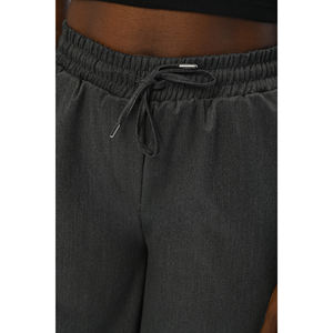 Pantalon large uni pour femme avec taille élastique - Product Image 4