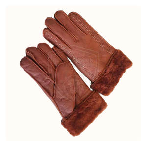 Guantes cálidos de cuero con material flexible y tela Interior ajustada Guantes de cuero multiusos con forro transpirable - Product Image 3