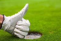 Gants de golf respirants de haute qualité pour toutes les saisons, en cuir Cabretta, avec logo personnalisé, bavoirs de caddie de golf lavables pour les mains des hommes