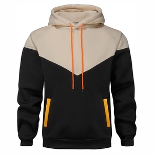 Sudadera con Capucha Bicolor para Hombre – Sudadera con Capucha de Forro Polar en Contraste Marrón y Negro con Bolsillo Frontal - Product Image 6