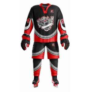 Kit d'uniforme de hockey sur glace personnalisable OEM dernière conception avec technique de broderie sublimée à un prix pour les équipes nationales - Product Image 2