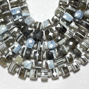 Cuentas con forma de caja facetada de ópalo azul, piedra preciosa cuadrada calibrada de 7-8MM para la fabricación de joyas - Product Image 5