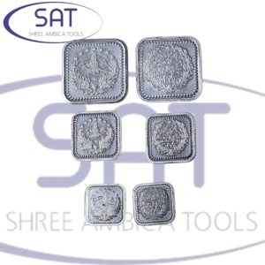 แม่พิมพ์ปั๊มขึ้นรูปเหรียญทรงสี่เหลี่ยมแบบสั่งทำสำหรับเครื่องมือและอุปกรณ์เครื่องประดับเงินทองสำหรับทาจิกิสถานและอูกันดา - Product Image 1